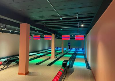 Modern bowling lanes installed at Bar10 leisure venue Irvine