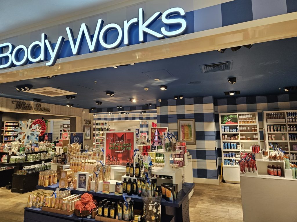 Bath and Body Works Meadowhall ceiling decoration