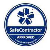SafeContractor Approved accreditation badge (Alcumus)